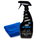 M1 Moto Fast Detailer Motorcycle Cleaner, Pro Polish Plus Sealer Spray, All-in-One Every Surface Motorcycle Cleaning Kit with Microfiber Cloth, Quick Detailer Cleans, Shines and Protects, 16 FL OZ